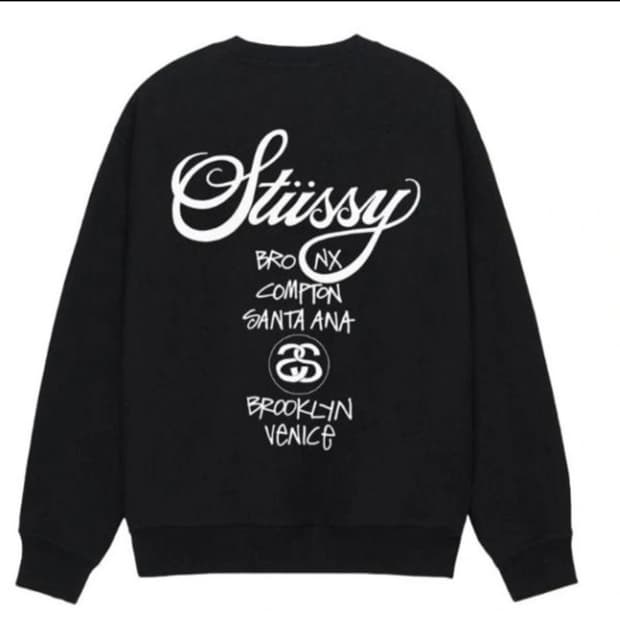 정품)스투시 월드투어맨투맨 L