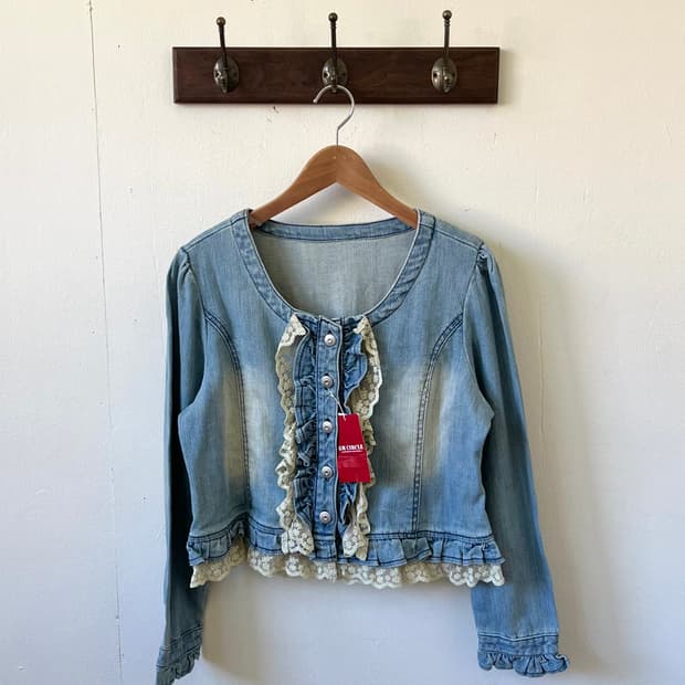 GM CIRCLE 프릴 데님 자켓