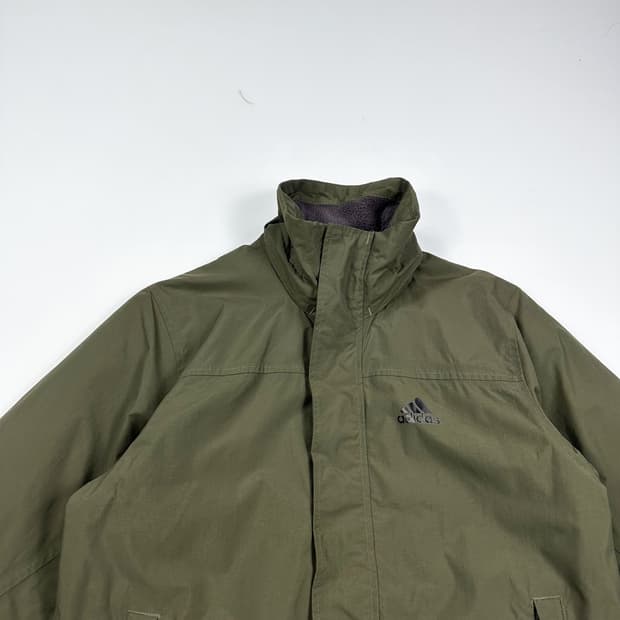 아디다스 오리지널 카키 바람막이 자켓 (M)
