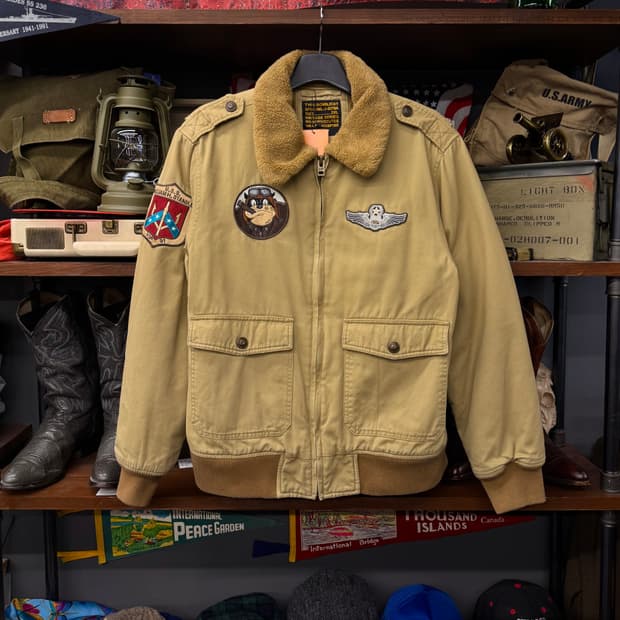 90s JPN 빈티지 B-10 st 견장 플라이트 항공 봄버 자켓