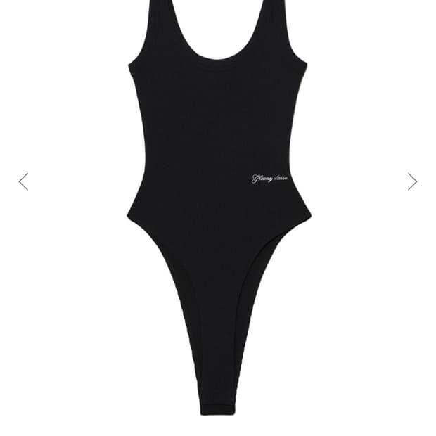 (새상품) 글로니 G SCOOP NECK BODYSUIT 블랙 판매