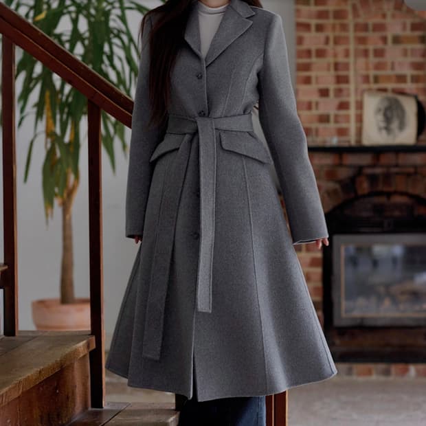 카인다미 프린세스라인 캐시미어코트 새상품(그레이)