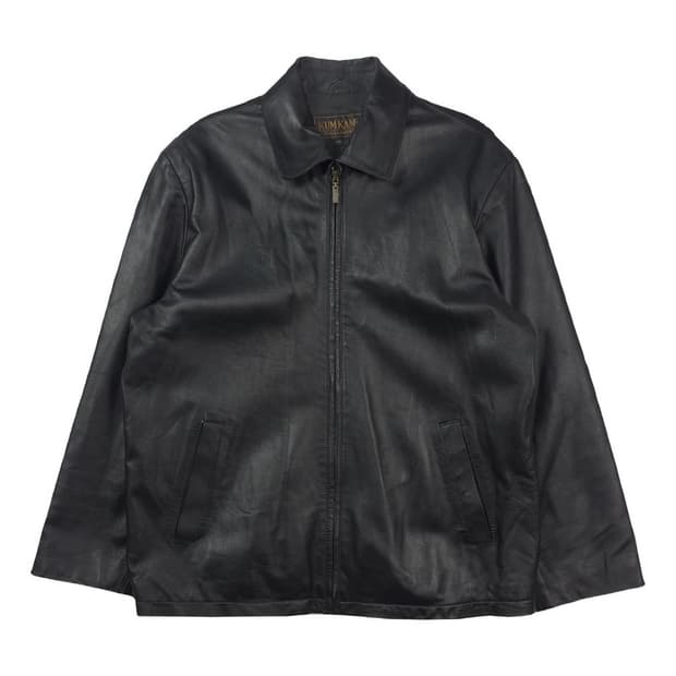 KUMKANG 금강 양가죽 레더자켓 집업 블랙 XL