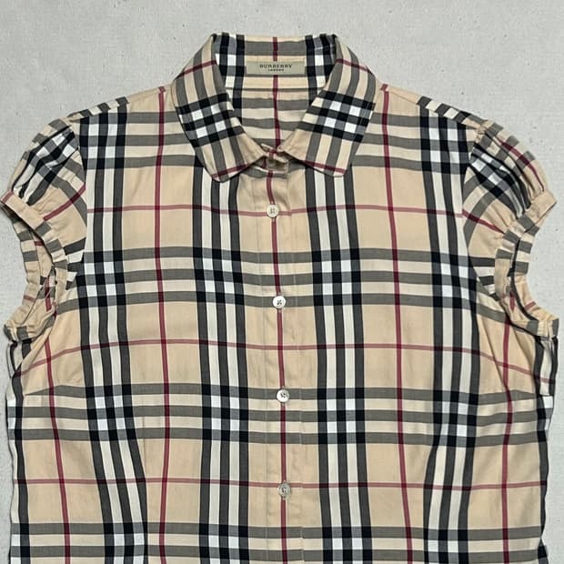 M 버버리 노바체크 여성용 반팔 셔츠