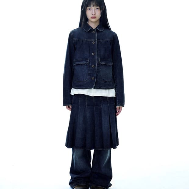 코이세이오 딥데님 셋업(자켓+치마) 2사이즈