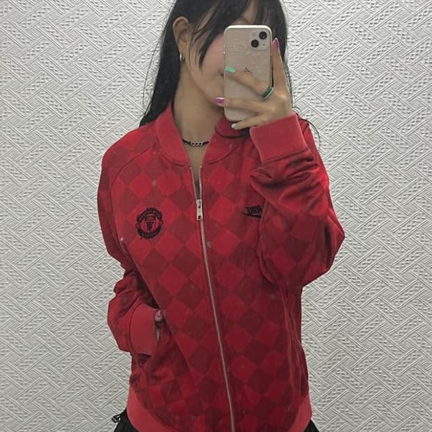 아이다스 맨체스터 유나이티드 다이아 패턴 져지 집업 105 C06552