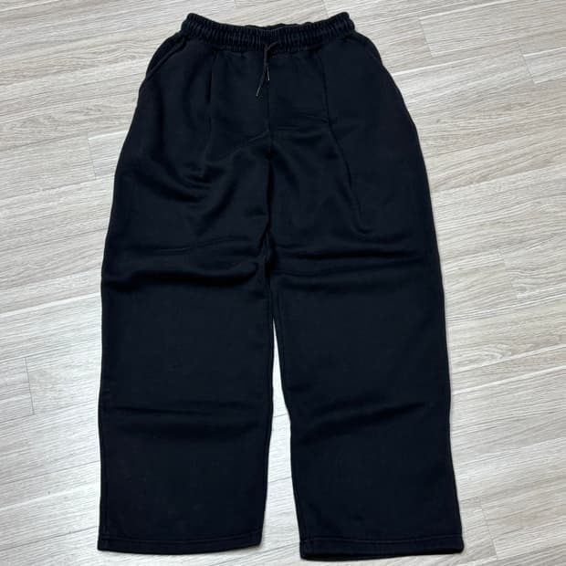 스웻 팬츠 블랙 기모