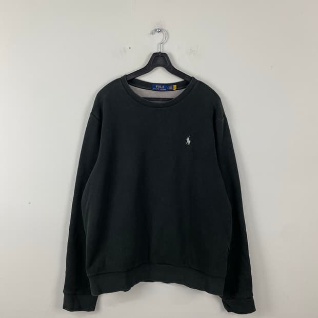 폴로 랄프로렌 블랙 맨투맨 스웻셔츠 L <563>