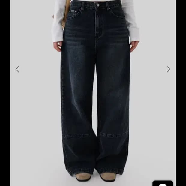 어텀 솔트워싱블랙진