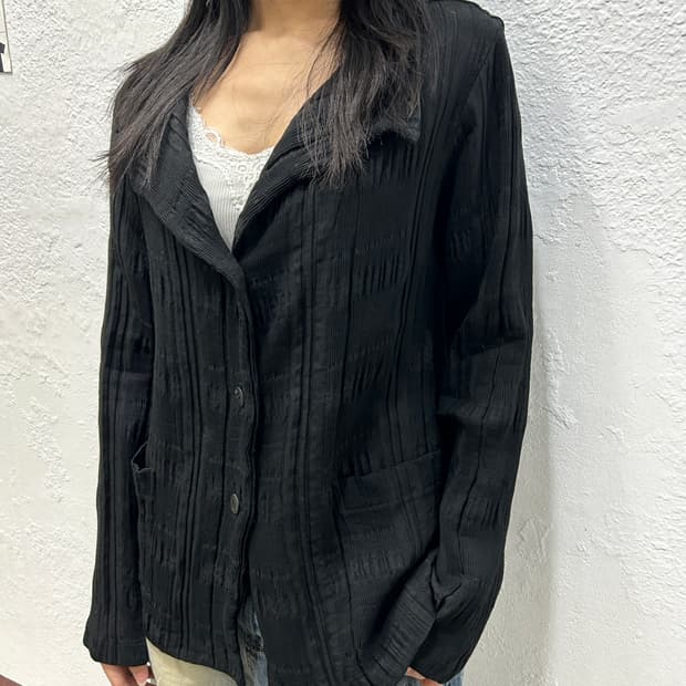 이세이 미야케 하트 플리츠 가디건 