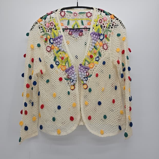 빈티지 크로쉐 니트 가디건