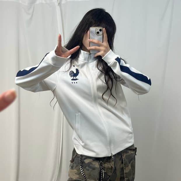Nike white France two-way jersey