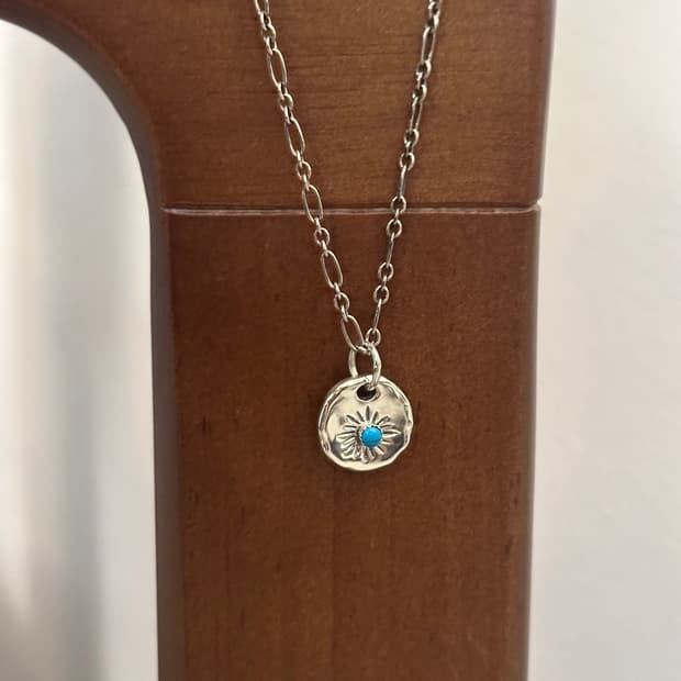 Turquoise star 925silver necklace