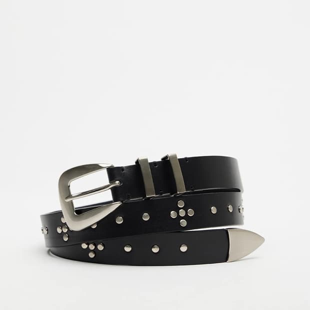 youth 스터드 웨스턴 레더 벨트