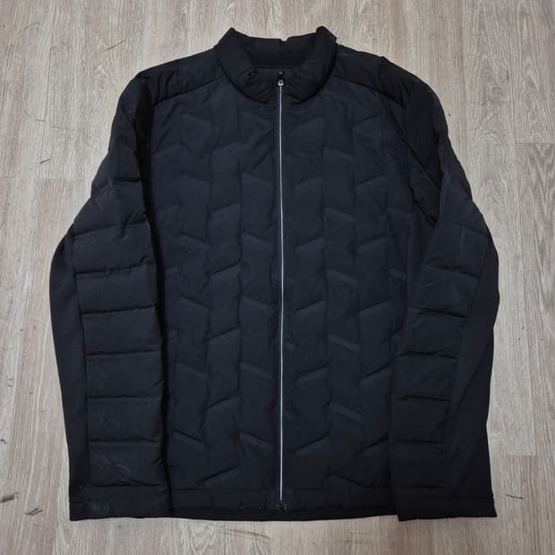 PGA 골프웨어 남성 블랙 덕다운 경량패딩 점퍼 XL(105)