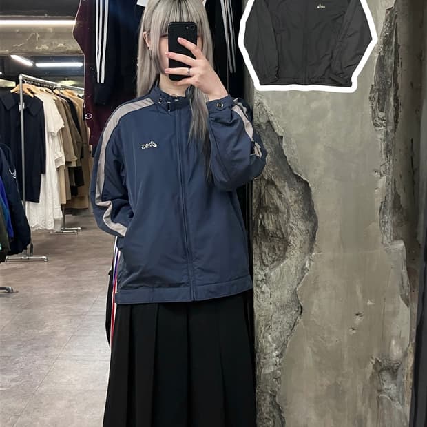 아식스 버클 포인트 바람막이 네이비 95 #csz3704