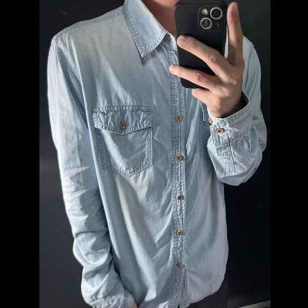 DICKIES 디키즈 워싱 데님 셔츠