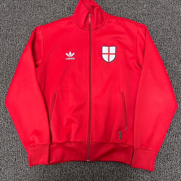 아디다스 잉글랜드 국대 트랙탑 져지 집업 레드 S
