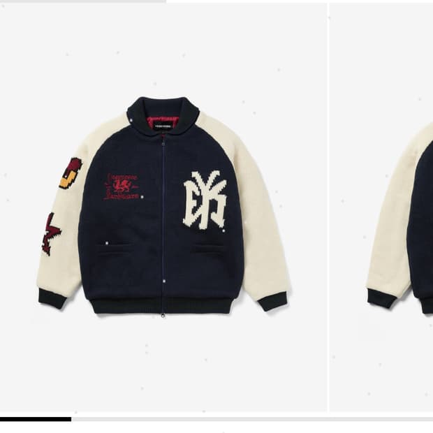 구해요) 예스아이씨 랭글런 니트 바시티 재킷 네이비