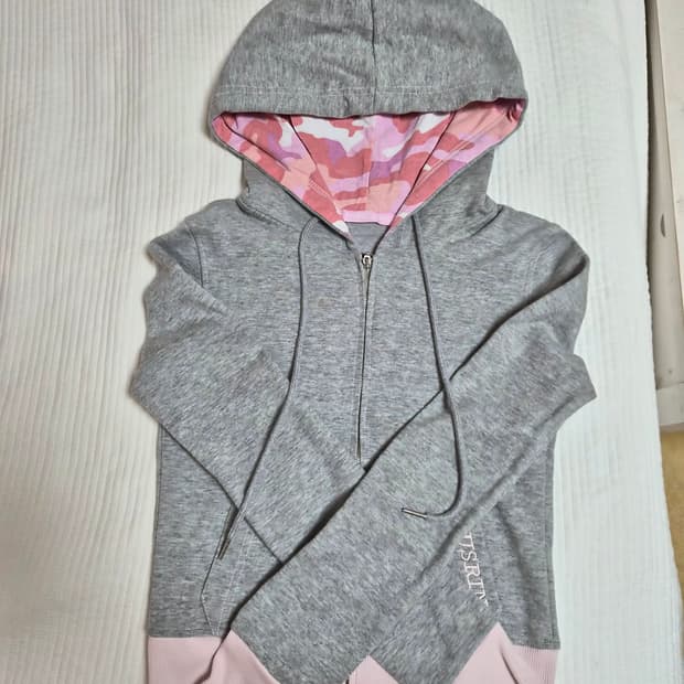 포어링 베베 카고 트레이닝 후디 그레이 후드집업