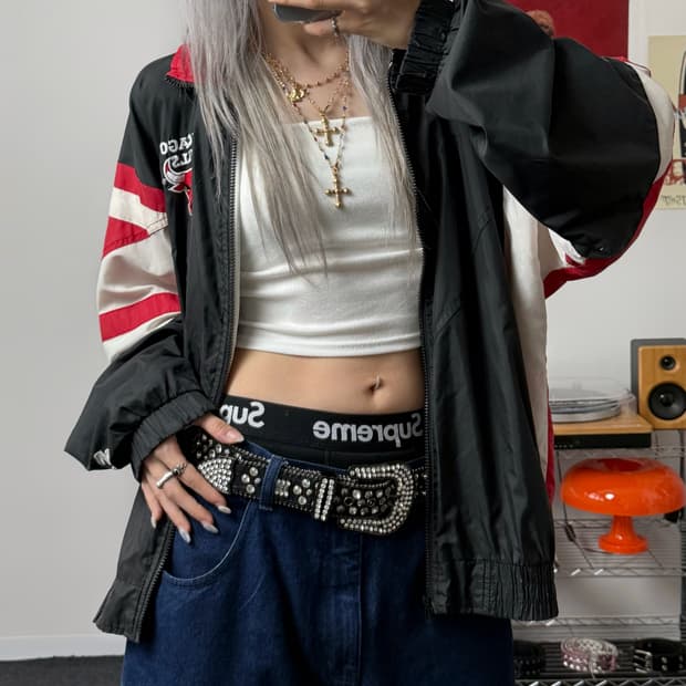 스타터 00s 시카고 불스 나일론 바람막이 자켓