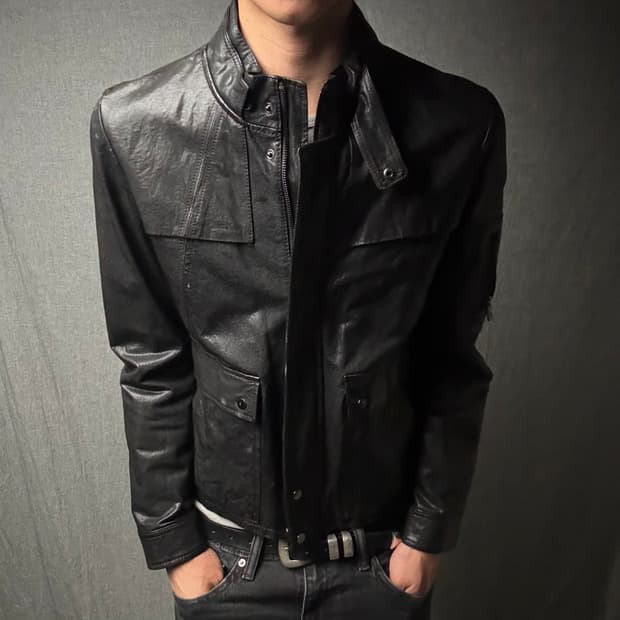 lamb skin leather jacket