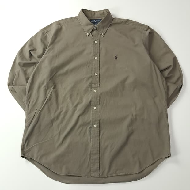 CA214 XL 폴로 블레이크 90s 그레이시 올리브 코튼 셔츠 남방