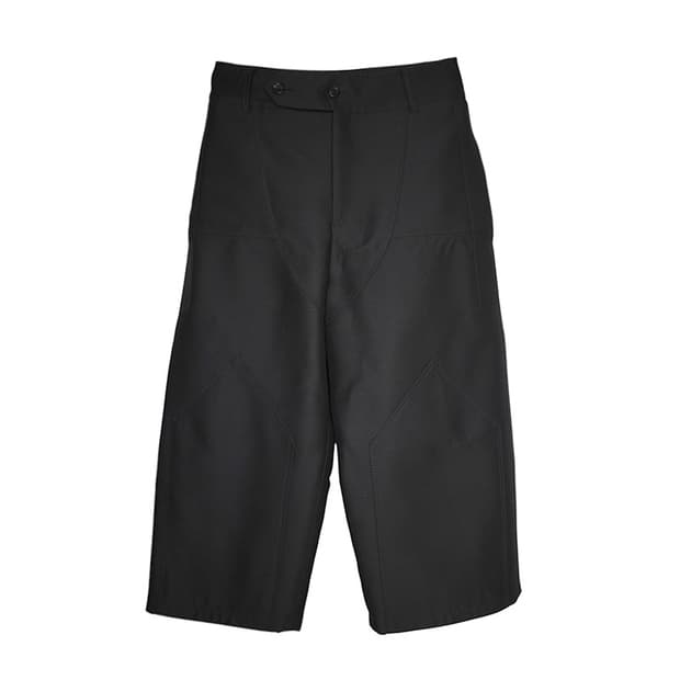 랑방 블랙 울실크 와이드 팬츠 55