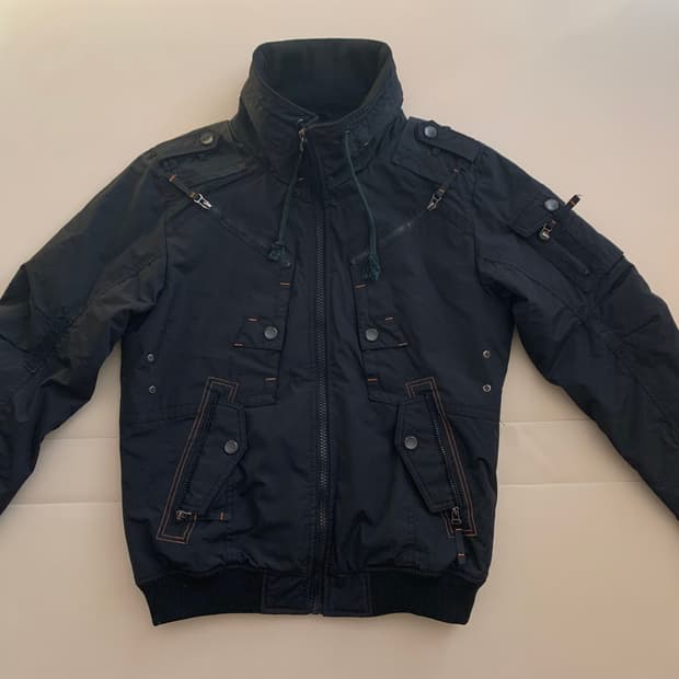 [L] 빈티지 team one 라이더 자켓