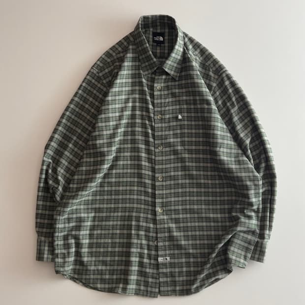 노스페이스 원포켓 플란넬 체크셔츠 110