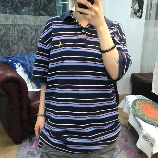 폴로랄프로렌 스트라이프 반팔 PK 카라티(Z1177)