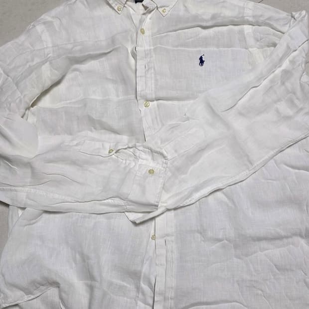 폴로 랄프로렌 클래식핏 린넨 셔츠 L 화이트