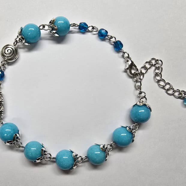 터키석 크리스탈 팔찌