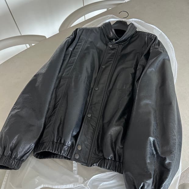 르메르 22FW 레더 블루종 L