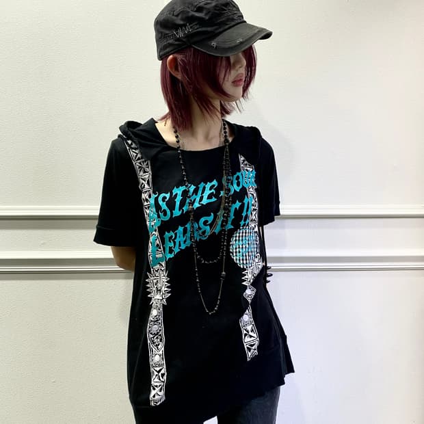 [ALGONQUINS] 스컬 펑크Hoodie 1/2 Tee