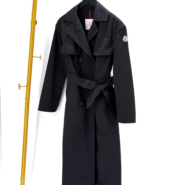 [0사이즈] 몽클레어 스티비덴 더블 여성 트렌치 코트 블랙