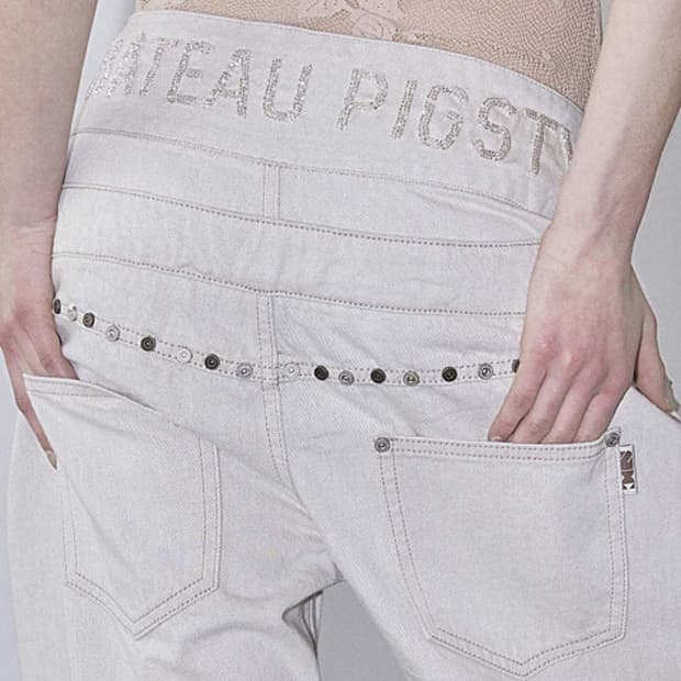 스컬프터 Beaded Layered Denim Pants (L 사이즈)