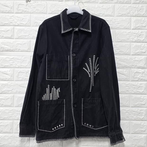 택포) 오피신제네랄 블랙 데님 자켓 M