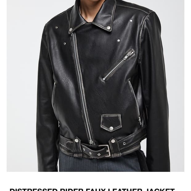 HALEINE 알렌느 블랙 라이더 레더 자켓 2사이즈