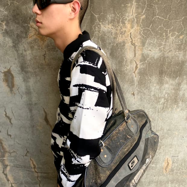 Nike Crack Detail Leather Bag