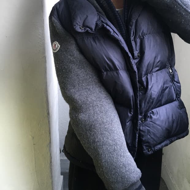 Moncler 몽클레어 그레이 니트 패딩