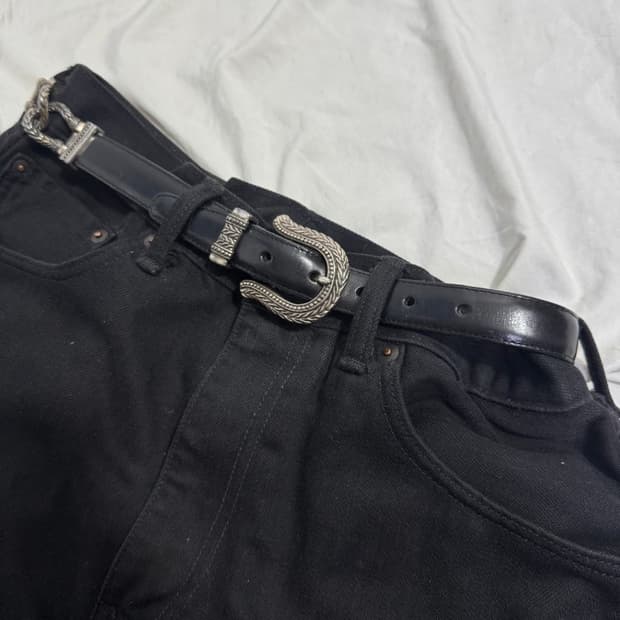 90s usa Talbots 웨스턴 레더벨트