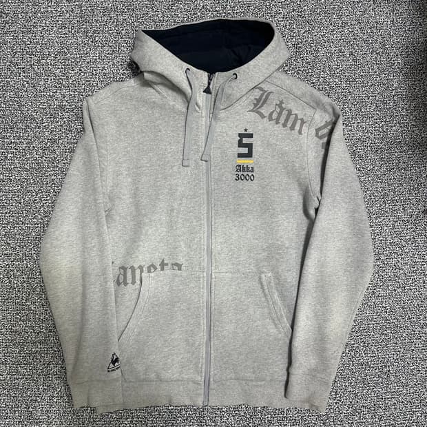 (100) 르꼬끄 Akka 회색 후드집업