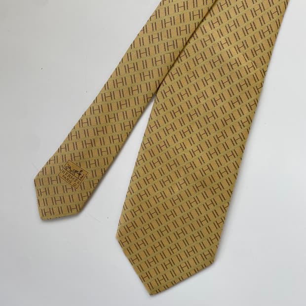 에르메스(HERMES) H모노그램 명품 정품 넥타이