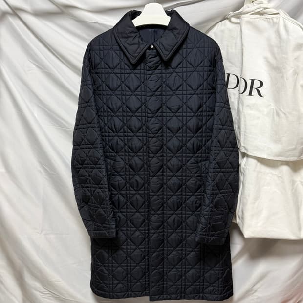 [S+급/52] 디올 까나쥬 퀼팅 롱 패딩 코트