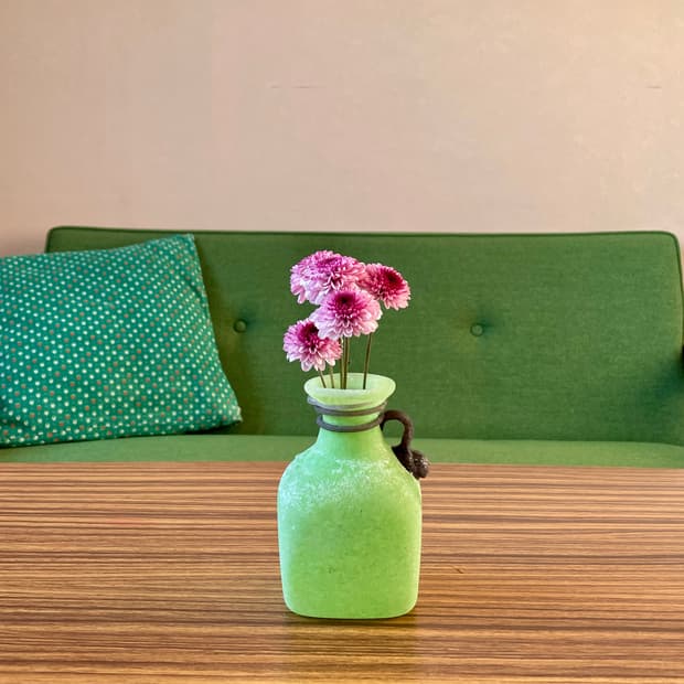 [빈티지 유리 화병] 무라노 scavo 글라스 미니 화병