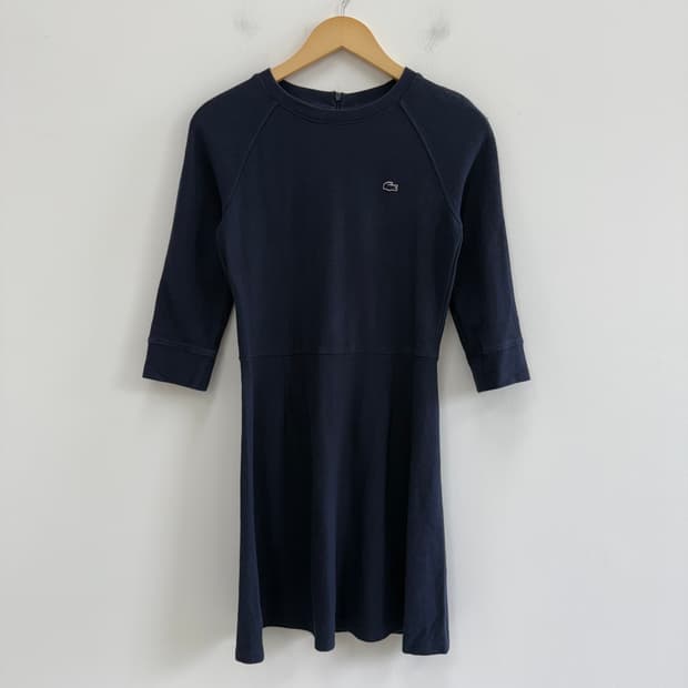 [34/90] 신형 라코스테 허니콤 에이라인 칠부 원피스 드레스 3687