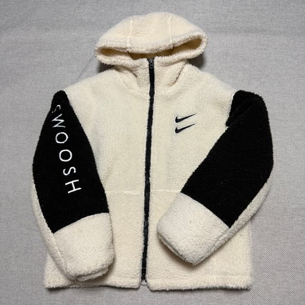 나이키 스우시 빅로고 배색 플리스 자켓