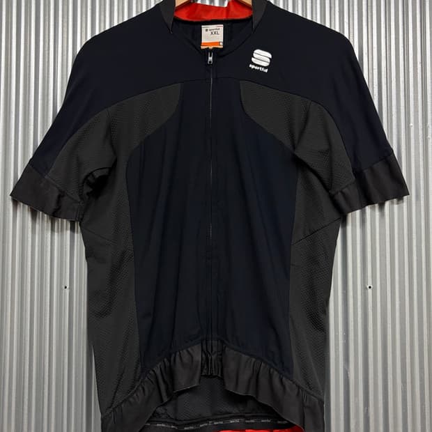 [XXL] 스포츠풀 Sportful 풀집업 사이클 저지 블랙 6.9