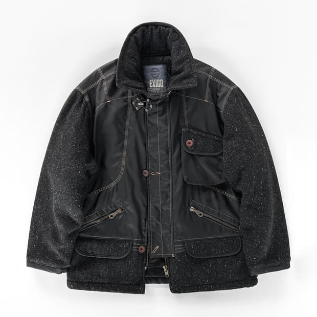 빈티지 EXIGO 테크니컬 울 믹스 자켓